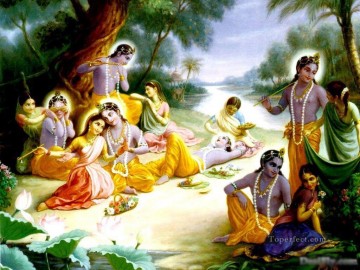 radha Painting - Radha Krishna 1 Hindoo